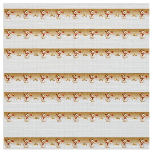Snowman Fabric Stof (Swatch)