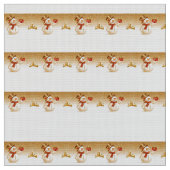 Snowman Fabric Stof (Close Up)