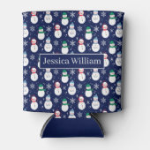 Snowman Face Background  Gift Blikjeskoeler (Voorkant)