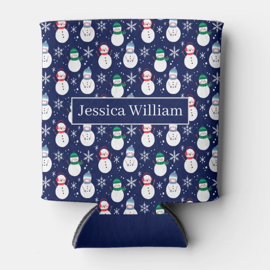 Snowman Face Background  Gift Blikjeskoeler (Voorkant)