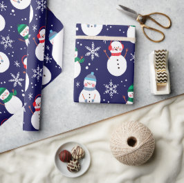 Snowman Face Background  Gift Cadeaupapier
