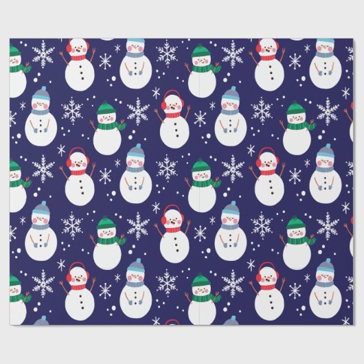 Snowman Face Background  Gift Cadeaupapier (Vlak)