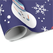 Snowman Face Background  Gift Cadeaupapier (Rol Hoek)