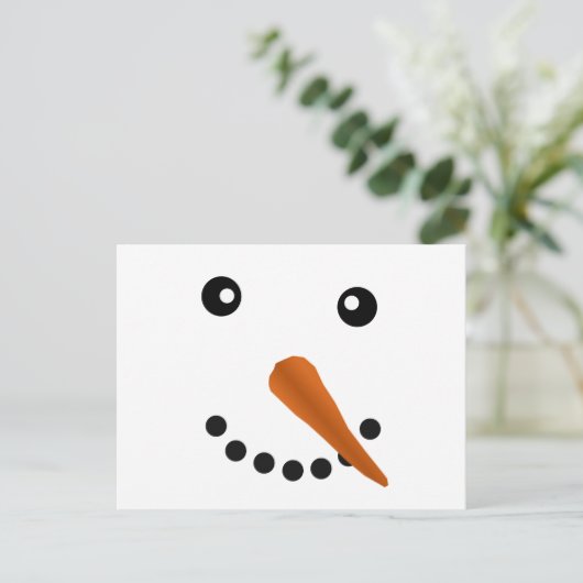 SNOWMAN FACE BRIEFKAART (Staand voorkant)