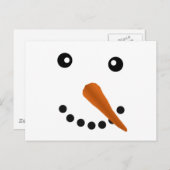 SNOWMAN FACE BRIEFKAART (Voorkant / Achterkant)