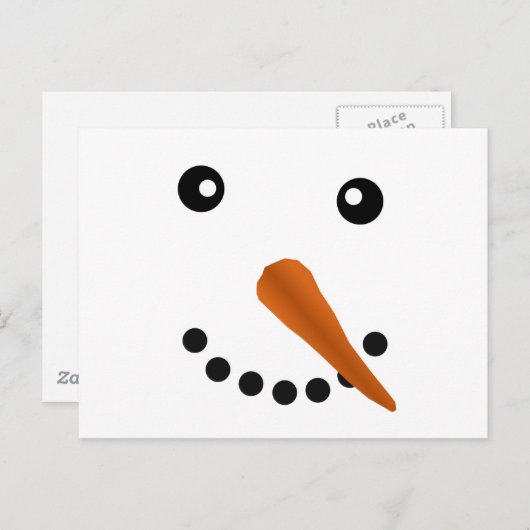 SNOWMAN FACE BRIEFKAART (Voorkant / Achterkant)