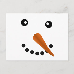 SNOWMAN FACE BRIEFKAART
