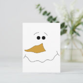 Snowman Face Briefkaart (Staand voorkant)