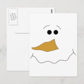 Snowman Face Briefkaart (Voorkant / Achterkant)