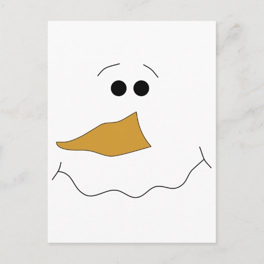 Snowman Face Briefkaart (Voorkant)