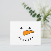 Snowman Face Briefkaart (Staand voorkant)