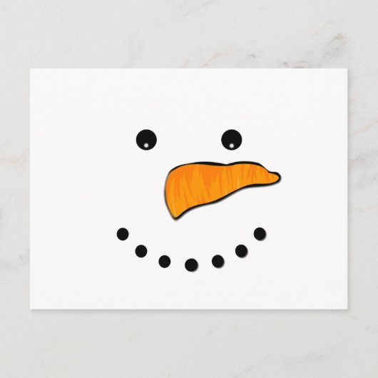 Snowman Face Briefkaart (Voorkant)