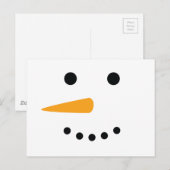 Snowman Face Briefkaart (Voorkant / Achterkant)