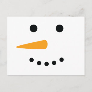 Snowman Face Briefkaart