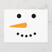 Snowman Face Briefkaart (Voorkant)