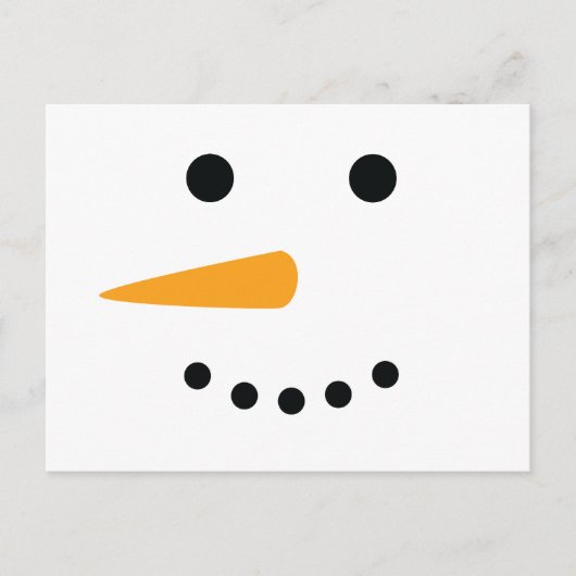 Snowman Face Briefkaart (Voorkant)