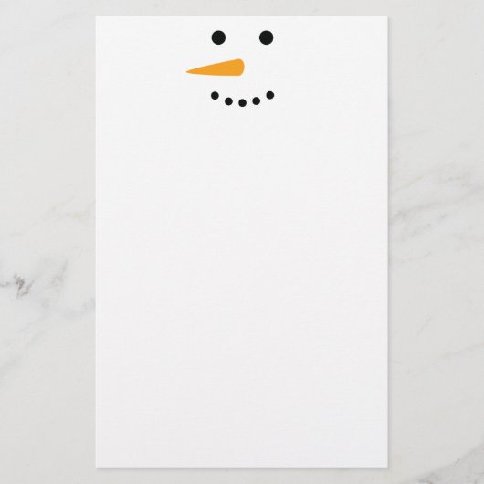 Snowman Face Briefpapier (Voorkant)