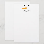 Snowman Face Briefpapier (Voorkant / Achterkant)