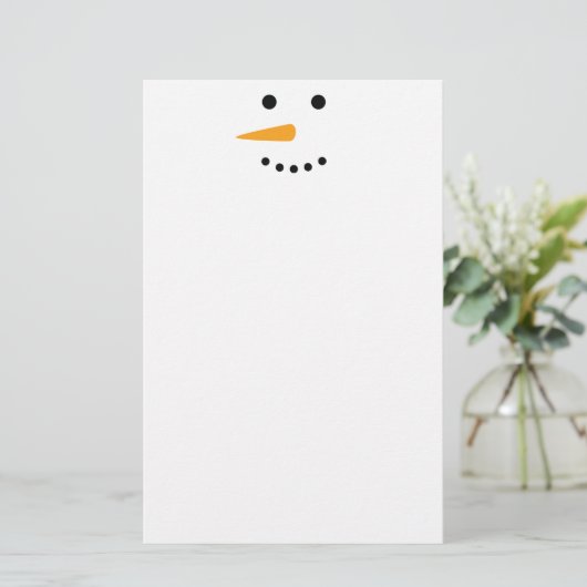 Snowman Face Briefpapier (Staand voorkant)
