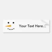 Snowman Face Bumpersticker (Voorkant)