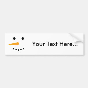 Snowman Face Bumpersticker