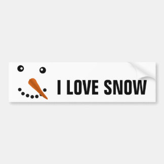 SNOWMAN FACE BUMPERSTICKER
