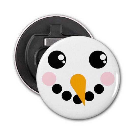 Snowman Face Button Flesopener (Voorkant)