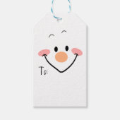 Snowman Face Cadeaulabel (Voorkant)