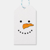 Snowman Face Cadeaulabel (Voorkant)