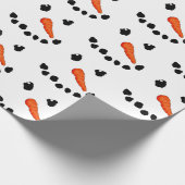 Snowman Face Cadeaupapier (Hoek)
