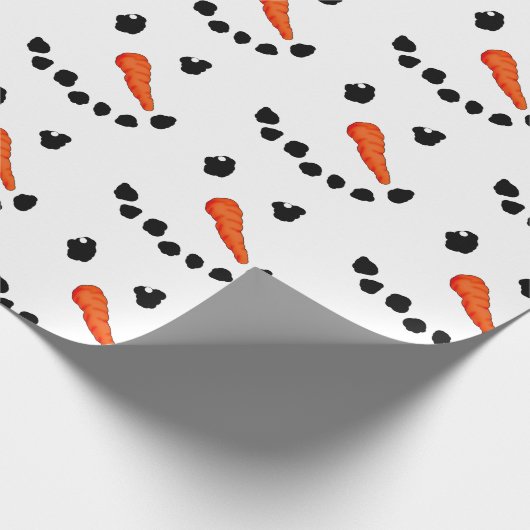 Snowman Face Cadeaupapier (Hoek)