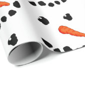 Snowman Face Cadeaupapier (Rol Hoek)