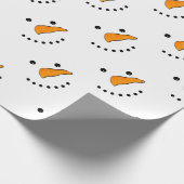 Snowman Face Cadeaupapier (Hoek)