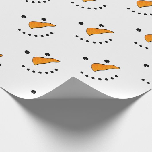 Snowman Face Cadeaupapier (Hoek)