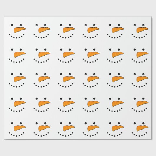 Snowman Face Cadeaupapier (Vlak)