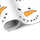 Snowman Face Cadeaupapier (Rol Hoek)