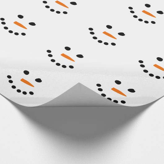 Snowman Face Cadeaupapier (Hoek)