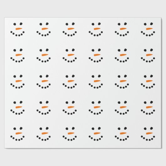 Snowman Face Cadeaupapier (Vlak)