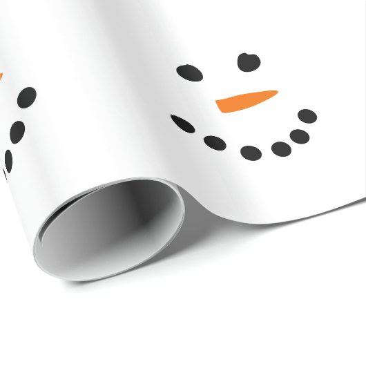 Snowman Face Cadeaupapier (Rol Hoek)