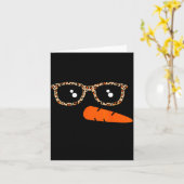 Snowman Face Carrot Nose Christmas Winter Cosplay  Kaart (Gele Bloem)