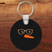 Snowman Face Carrot Nose Christmas Winter Cosplay Sleutelhanger (Voorkant)