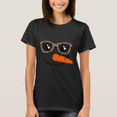 Snowman Face Carrot Nose Christmas Winter Cosplay  T-shirt (Voorkant)
