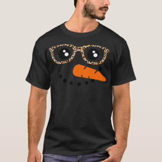 Snowman Face Carrot Nose Kerstwinter Cosplay T-shirt