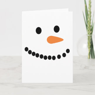 Snowman Face Chrismas Funny Kinder en Volwassenen Feestdagen Kaart