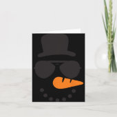 Snowman Face Family Christmas Matching Costume Men Kaart (Voorkant)