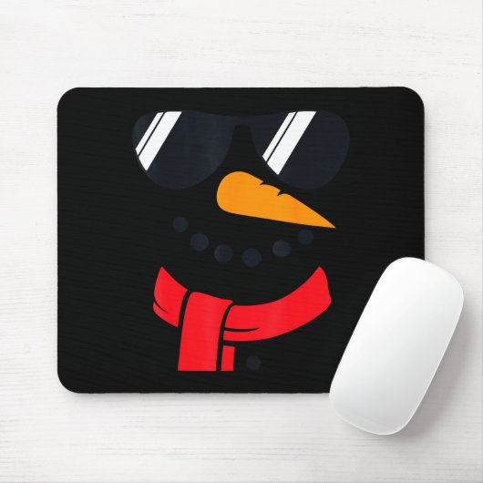 Snowman Face Family Christmas Matching Costume Men Muismat (Met muis)