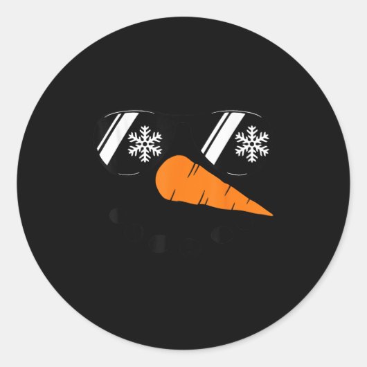 Snowman Face Family Christmas Matching Costume Men Ronde Sticker (Voorkant)