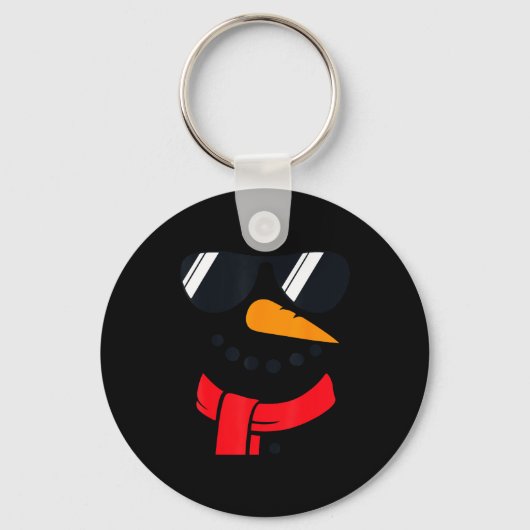 Snowman Face Family Christmas Matching Costume Men Sleutelhanger (Voorkant)