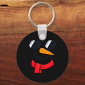 Snowman Face Family Christmas Matching Costume Men Sleutelhanger (Voorkant)
