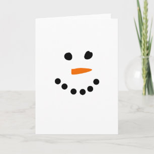 Snowman Face Feestdagen Kaart